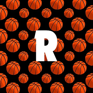 Artwork thumbnail, Letter R on Basketball Pattern by PatternCreators