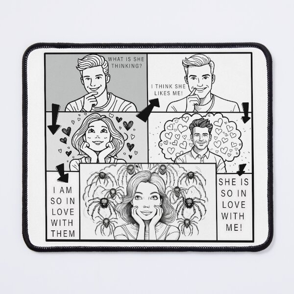 Item preview, Tarantula First Date Comic Style designed and sold by AikasHeaven.