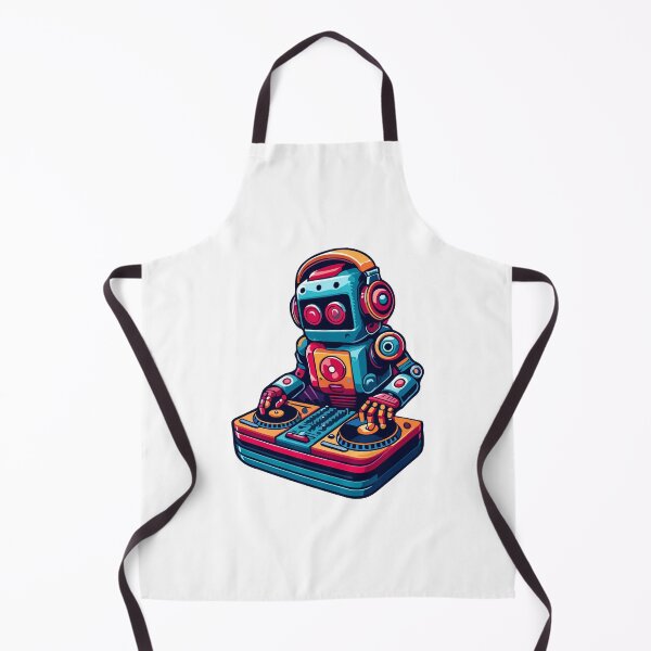 Item preview, Retro Futuristic DJ Robot Mixing Beats designed and sold by Akioos.