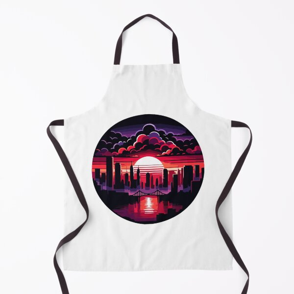 Item preview, Vibrant Sunset Cityscape with Bridge and Reflection designed and sold by Akioos.