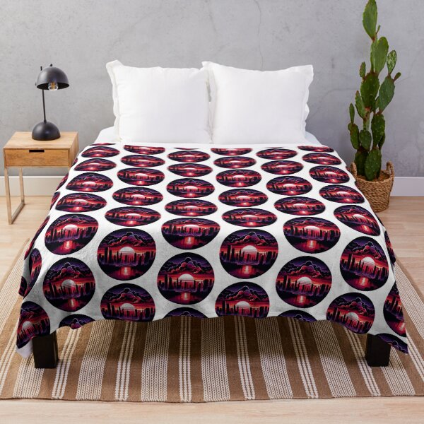 Item preview, Vibrant Sunset Cityscape with Bridge and Reflection designed and sold by Akioos.