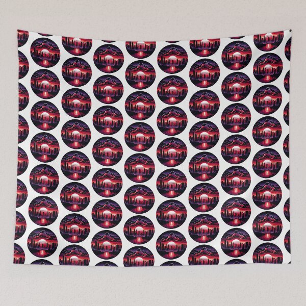 Item preview, Vibrant Sunset Cityscape with Bridge and Reflection designed and sold by Akioos.