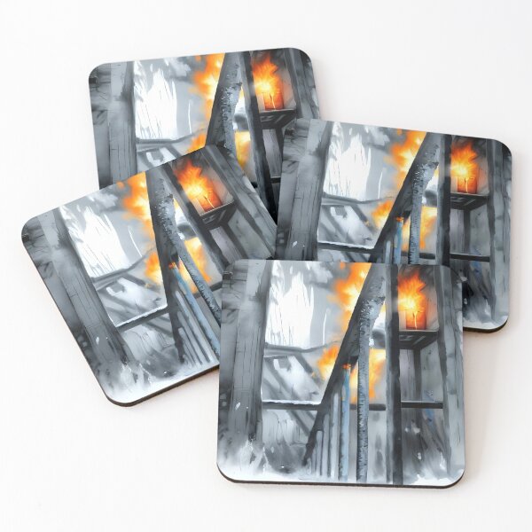 Item preview, Fire & Ice digital art. In black and white  designed and sold by Nomad-Maynard.