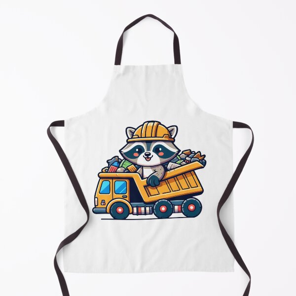 Item preview, Cute Raccoon in a Dump Truck Cartoon designed and sold by Akioos.