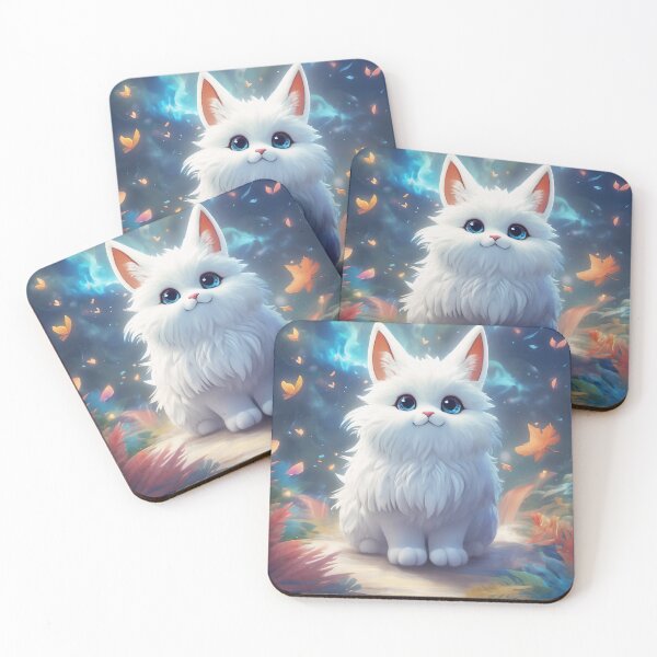 Item preview, Cute White Cat in Fantasy designed and sold by 7061s.