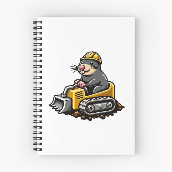 Item preview, Cute Construction Mole Driving a Bulldozer Cartoon designed and sold by Akioos.