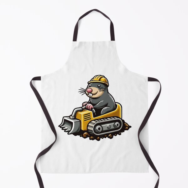 Item preview, Cute Construction Mole Driving a Bulldozer Cartoon designed and sold by Akioos.