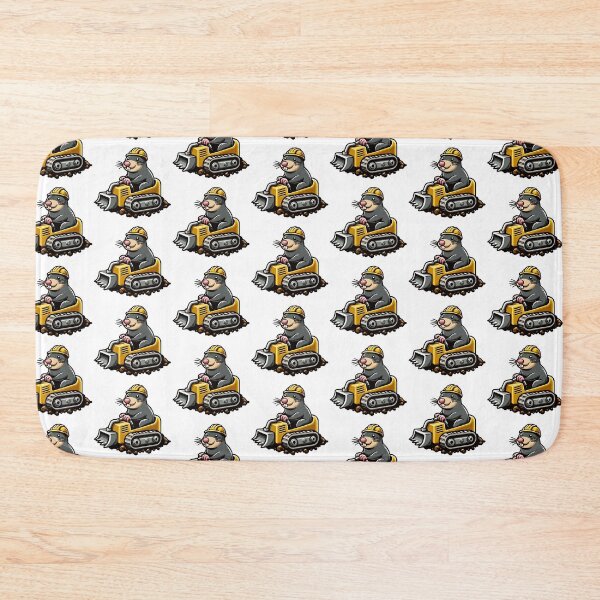 Item preview, Cute Construction Mole Driving a Bulldozer Cartoon designed and sold by Akioos.