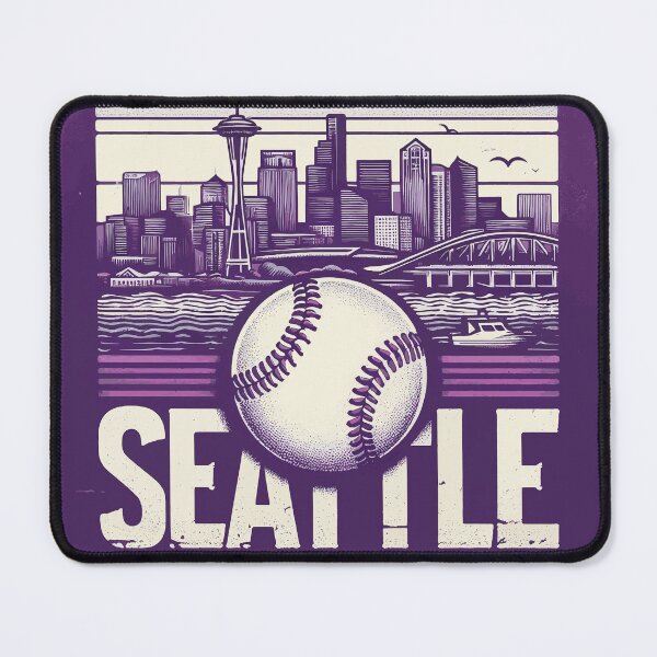 Item preview, Retro Vintage Cityscape Seattle Baseball designed and sold by TomFrontierArt.
