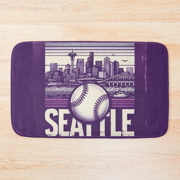 Item preview, Retro Vintage Cityscape Seattle Baseball designed and sold by TomFrontierArt.