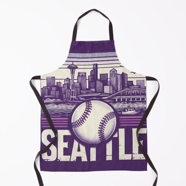 Item preview, Retro Vintage Cityscape Seattle Baseball designed and sold by TomFrontierArt.