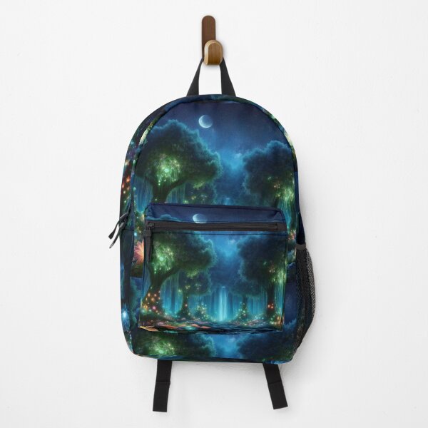 Item preview, Moonlit Magic Luminous Flowers and Mystical Trees Under Starry Skies designed and sold by ArtComixHaven.