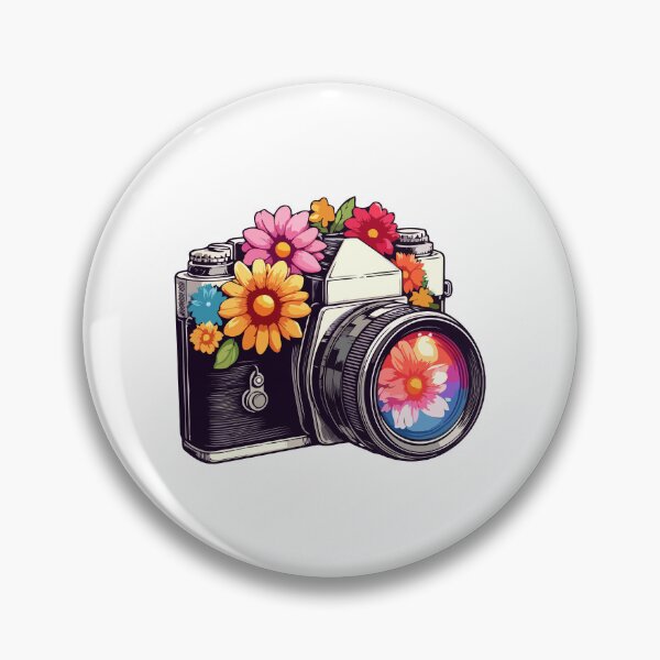 Item preview, Vintage Camera with Vibrant Floral Accents designed and sold by Akioos.