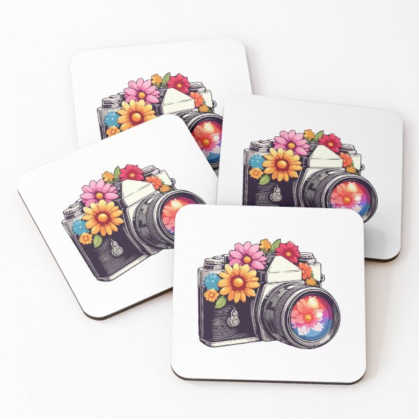 Item preview, Vintage Camera with Vibrant Floral Accents designed and sold by Akioos.