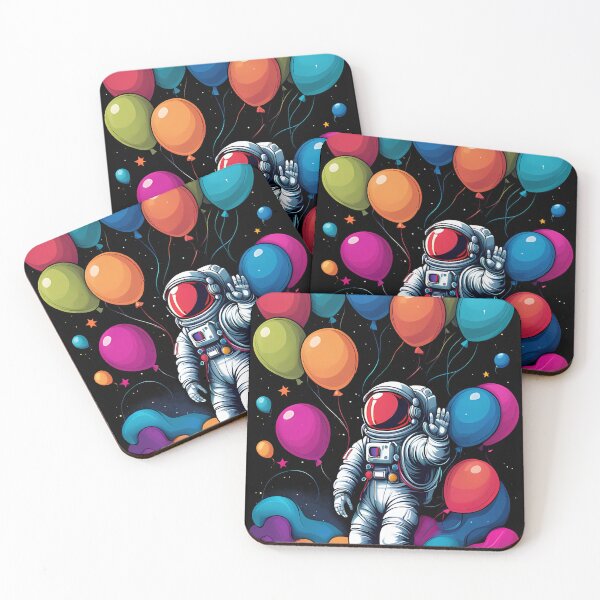 Item preview, Astronaut with balloons designed and sold by BikeRelaxStudio.