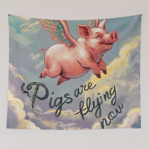 Item preview, Pigs are flying now designed and sold by WildernessTints.