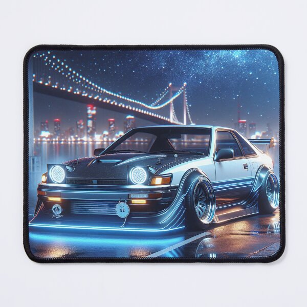 Item preview, Neon Art Retro Poster Black Toyota Celica Liftback 2000 GT designed and sold by Salimgor Hangaround Music.