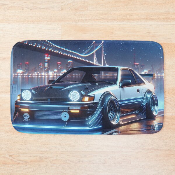 Item preview, Neon Art Retro Poster Black Toyota Celica Liftback 2000 GT designed and sold by Salimgor Hangaround Music.