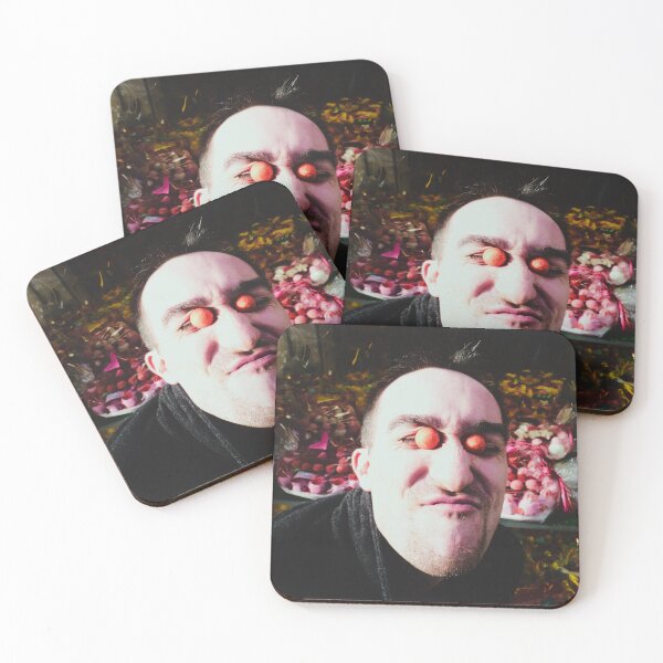 Item preview, Photograph portrait of man with candy on his eyes designed and sold by Carré Comme Orange.