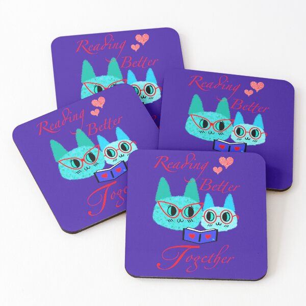 Item preview, Fuzzy Cats Reading Better Together designed and sold by chowlet.