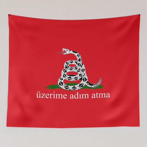 Item preview, Red Turkish Gadsden Flag (kırmızı türk gadsden bayrağı) designed and sold by JonathanR1994.