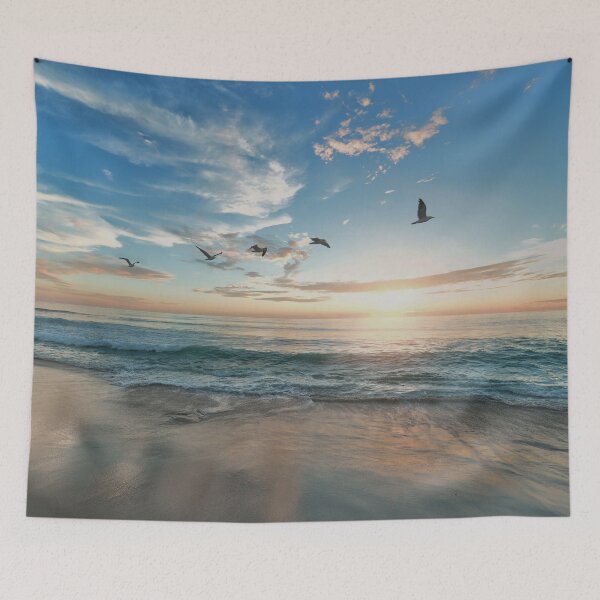 Item preview, Sunrise, Birds Flying over the Ocean designed and sold by Jaydee001.