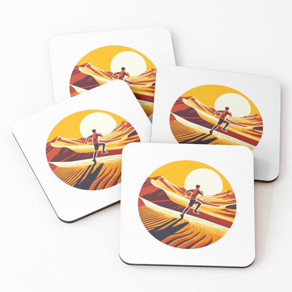 Item preview, Sunset Marathon Runner - Inspirational Running Artwork designed and sold by Akioos.
