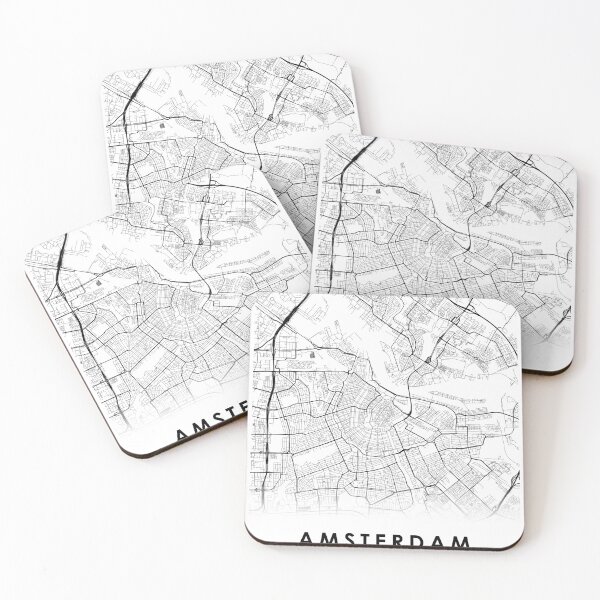 Item preview, Amsterdam Netherlands minimalist city map designed and sold by RyansStuff.