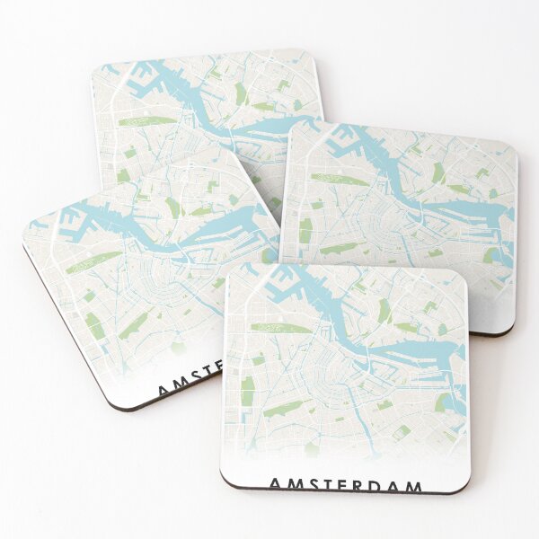 Item preview, Amsterdam Netherlands minimalist city map designed and sold by RyansStuff.