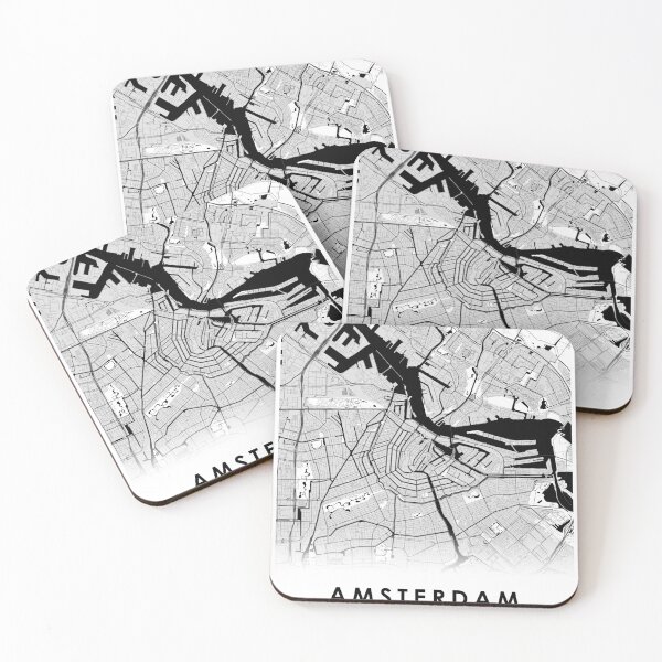Item preview, Amsterdam Netherlands minimalist city map designed and sold by RyansStuff.
