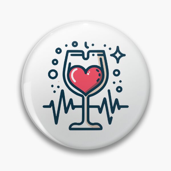 Artikelvorschau, Wein Herzschlag Weintrinker Liebhaber Verkostung Geschenk Weinglas entworfen und verkauft von CROWNLIGHT.