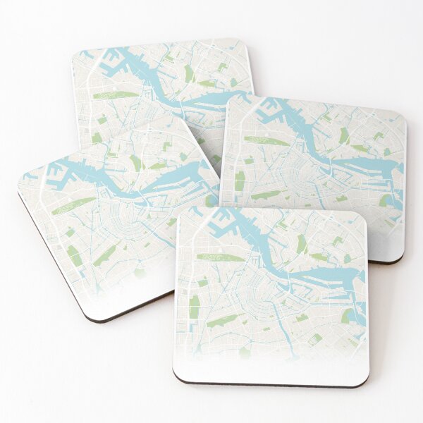 Item preview, Amsterdam Netherlands minimalist city map designed and sold by RyansStuff.