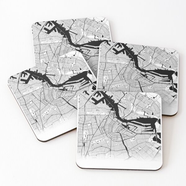Item preview, Amsterdam Netherlands minimalist city map designed and sold by RyansStuff.