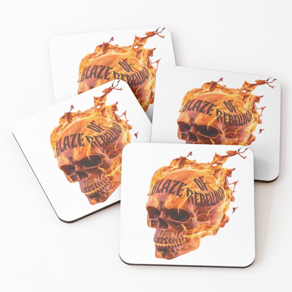 Item preview, Burning Skull " Blaze of Rebellion " designed and sold by smartlogo_factory.