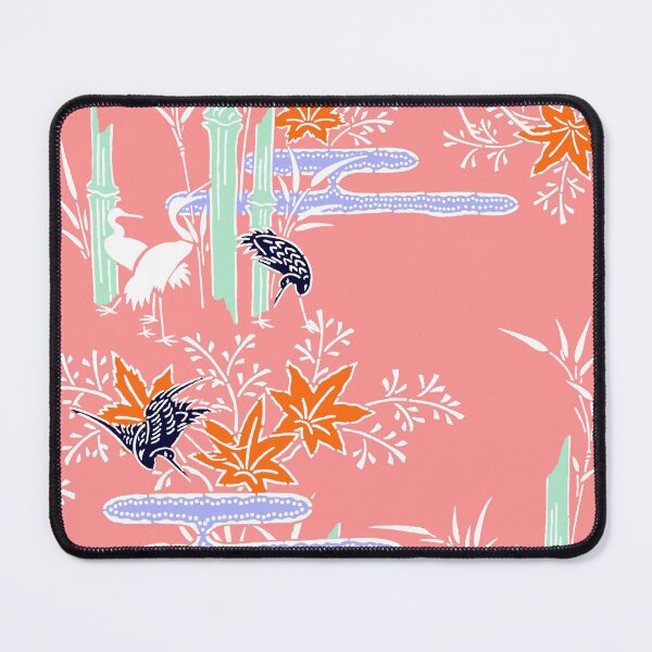 Item preview, Japanese Katagami Stencil Crane Bird With Momiji Autumn Leafs And Bamboo designed and sold by ChidoriVintage.