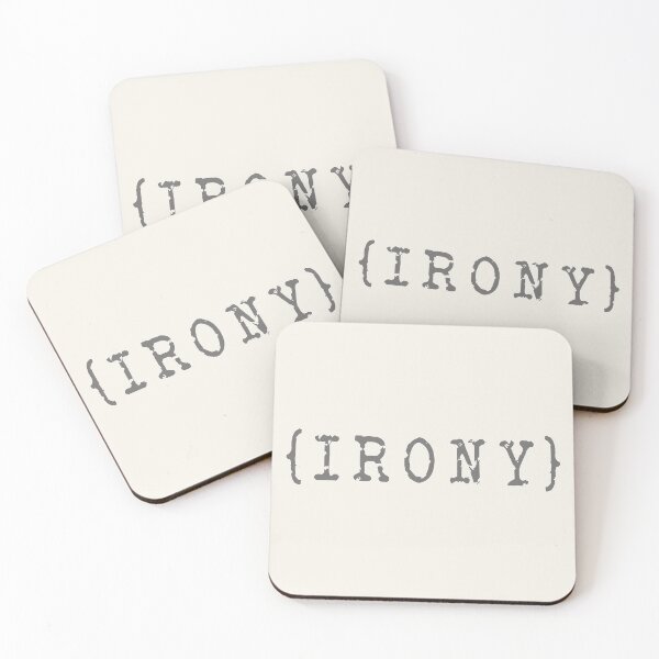 Item preview, IRONY Typography: Bold Wordplay Statement designed and sold by Fun Funky Designs.
