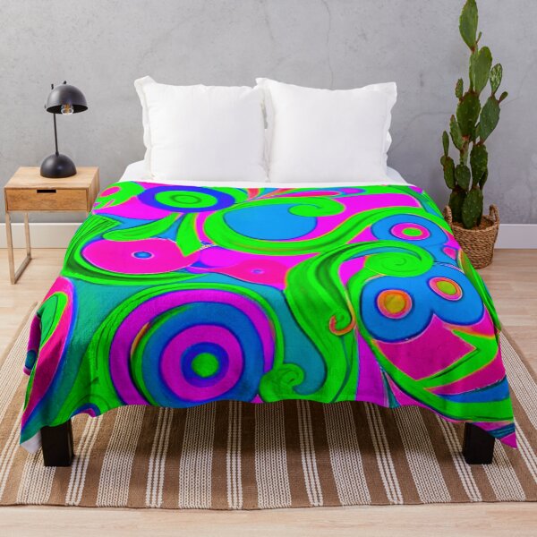 Item preview, Pink Blossoms in Emerald Green: Vibrant Pattern designed and sold by GrizzlyCollective.