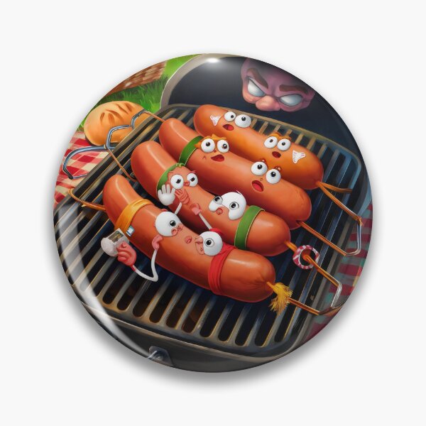 Item preview, Sausages in fear. designed and sold by MyHappyArtShop.
