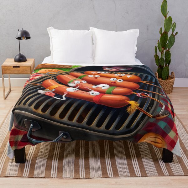 Item preview, Sausages in fear. designed and sold by MyHappyArtShop.
