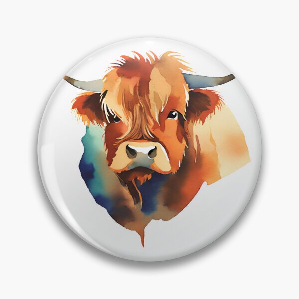 Item preview, Watercolour Highland Cow Heilan Coo designed and sold by Cheeky-Tito.