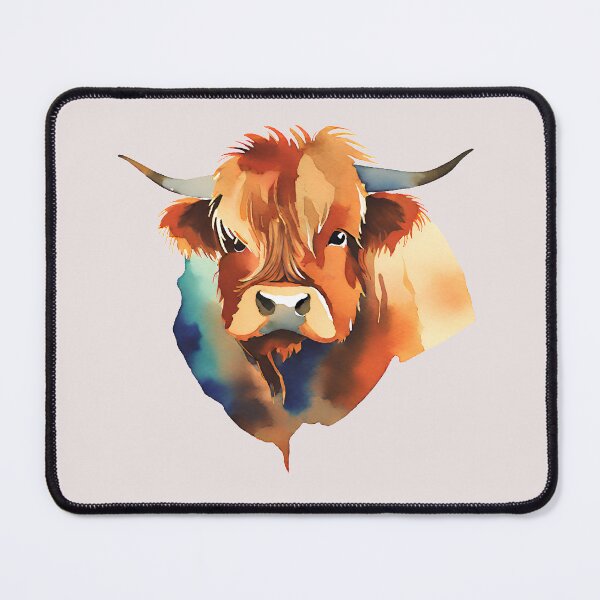Item preview, Watercolour Highland Cow Heilan Coo designed and sold by Cheeky-Tito.