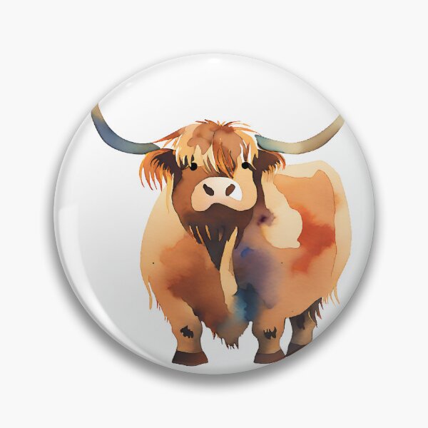 Item preview, Watercolour Highland Cow Heilan Coo designed and sold by Cheeky-Tito.