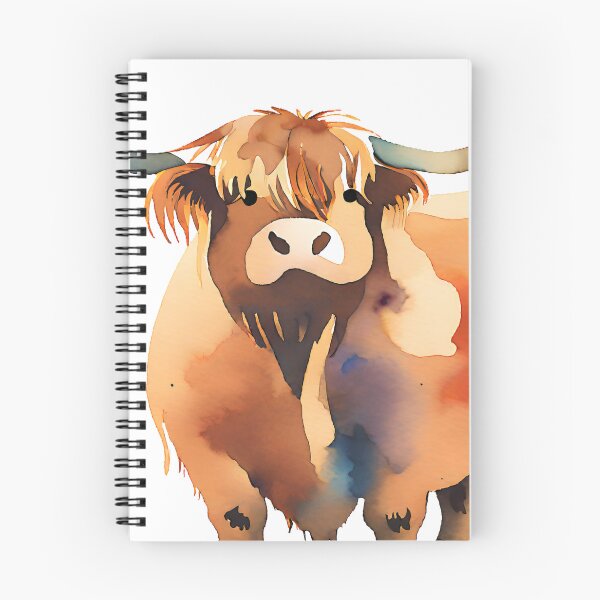 Item preview, Watercolour Highland Cow Heilan Coo designed and sold by Cheeky-Tito.