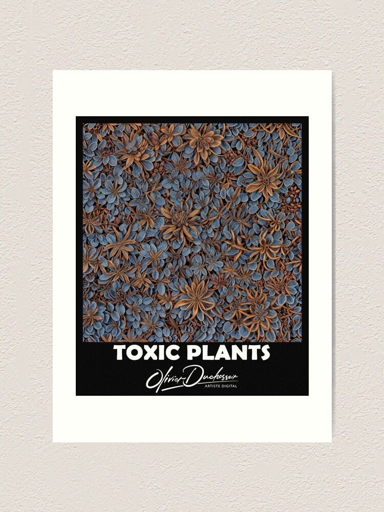 Aperçu 2 sur 3. Impression artistique avec l'œuvre Toxic plant 64 créée et vendue par oduchossoir.