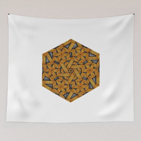 Item preview, Hexagonal Pattern Mandala designed and sold by Anas Arts.