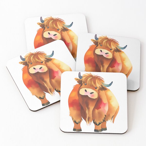 Item preview, Watercolour Highland Cow Heilan Coo designed and sold by Cheeky-Tito.