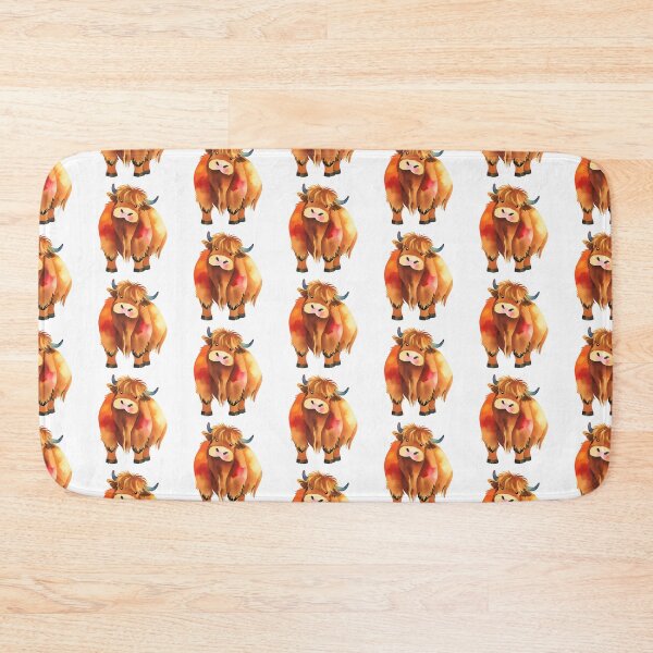 Item preview, Watercolour Highland Cow Heilan Coo designed and sold by Cheeky-Tito.