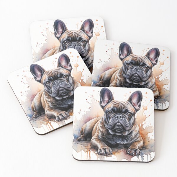 Item preview, Watercolor picture of a French Bulldog designed and sold by Petalandfur.