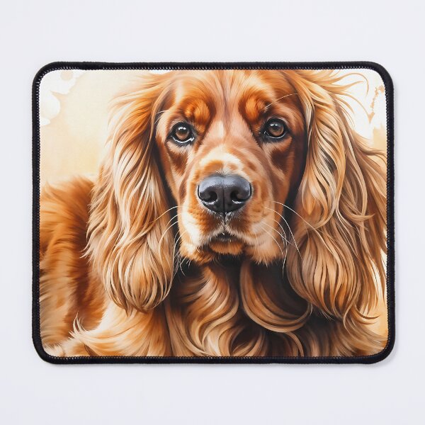 Item preview, Watercolor picture of a Golden Cocker Spaniel dog designed and sold by Petalandfur.