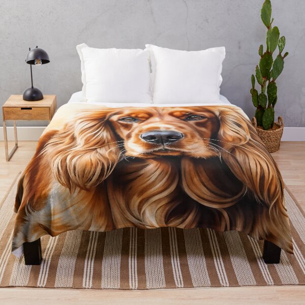 Item preview, Watercolor picture of a Golden Cocker Spaniel dog designed and sold by Petalandfur.